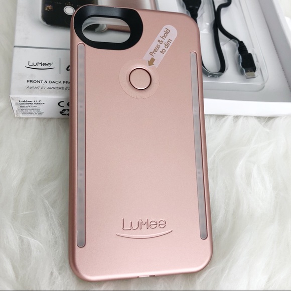 LUMEE Duo Rose Gold Light Up Selfie iPhone Case - Picture 2 of 8